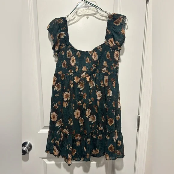 Thirty/Thirty Green Floral Dress NWT Sz L - Picture 4 of 4